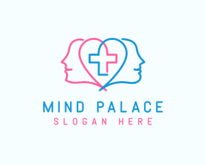 Human Mind Cross logo design