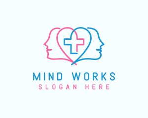 Human Mind Cross logo design