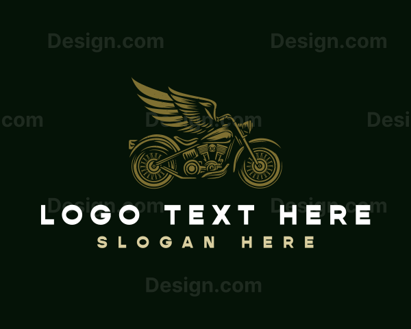 Wing Vintage Motorbike Logo