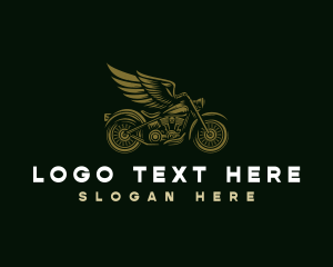 Wing Motorbike Fast logo design