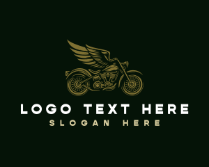 Wing Vintage Motorbike  Logo