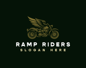 Wing Motorbike Fast logo design