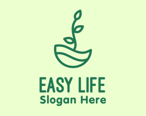 Green Natural Eco Plant logo design