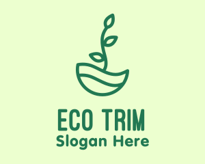 Green Natural Eco Plant logo design