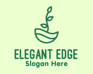 Green Natural Eco Plant logo design