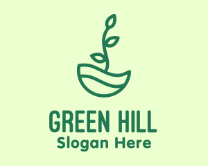 Green Natural Eco Plant logo design