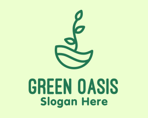 Green Natural Eco Plant logo
