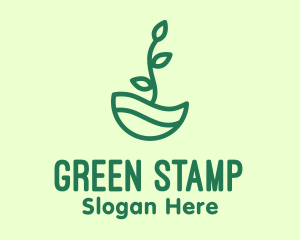 Green Natural Eco Plant logo design