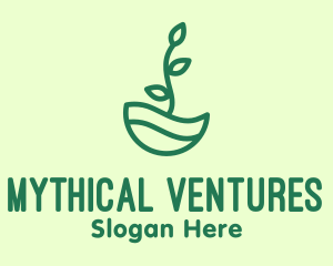 Green Natural Eco Plant logo design