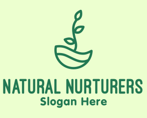 Green Natural Eco Plant logo design