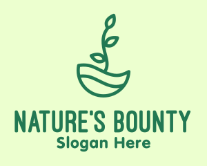 Green Natural Eco Plant logo design