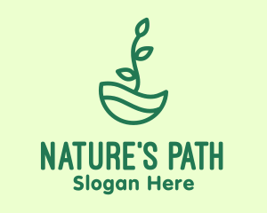 Green Natural Eco Plant logo design