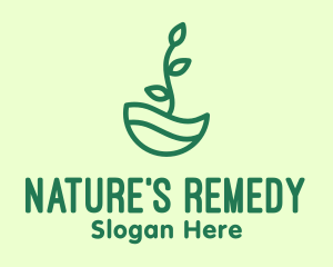 Green Natural Eco Plant logo design