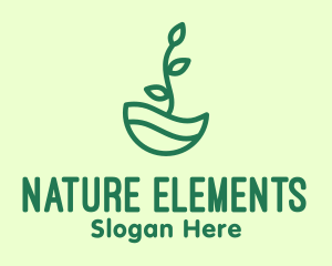 Green Natural Eco Plant logo design