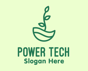 Green Natural Eco Plant logo