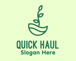 Green Natural Eco Plant logo design