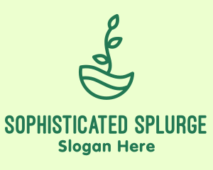 Green Natural Eco Plant logo design