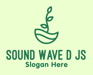 Green Natural Eco Plant logo design