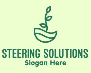 Green Natural Eco Plant logo design