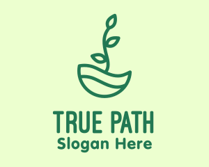 Green Natural Eco Plant logo design