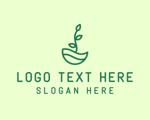 Green Natural Eco Plant logo