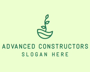 Green Natural Eco Plant logo design