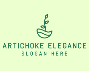 Green Natural Eco Plant logo design