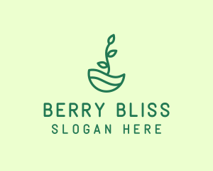 Green Natural Eco Plant logo design