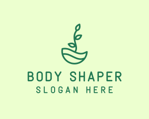 Green Natural Eco Plant logo design