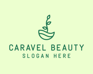 Green Natural Eco Plant logo design