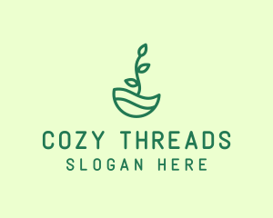 Green Natural Eco Plant logo design