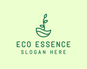 Green Natural Eco Plant logo