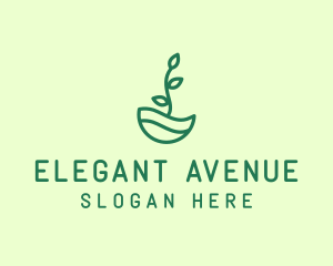 Green Natural Eco Plant logo design