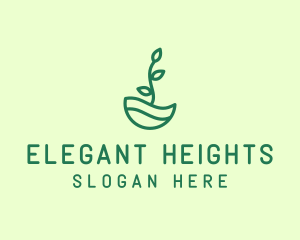 Green Natural Eco Plant logo design