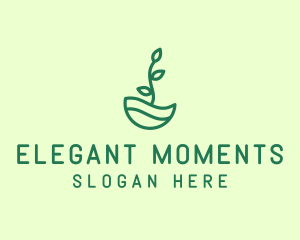 Green Natural Eco Plant logo design