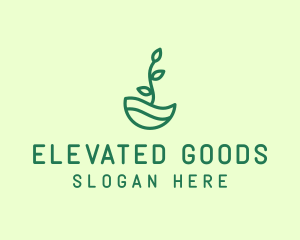 Green Natural Eco Plant logo design