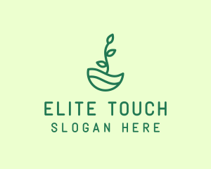 Green Natural Eco Plant logo design