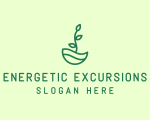 Green Natural Eco Plant logo design