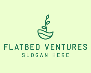 Green Natural Eco Plant logo design