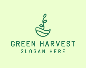 Green Natural Eco Plant logo design