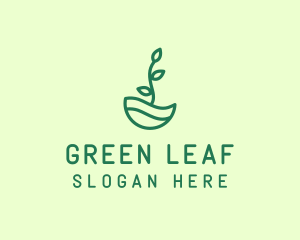 Green Natural Eco Plant logo design