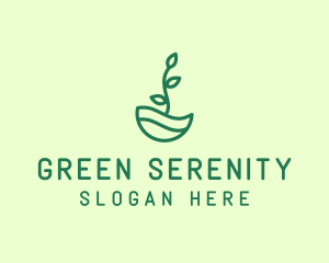 Green Natural Eco Plant logo design