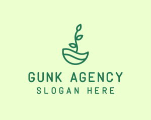 Green Natural Eco Plant logo design