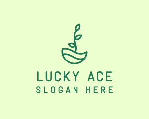 Green Natural Eco Plant logo design