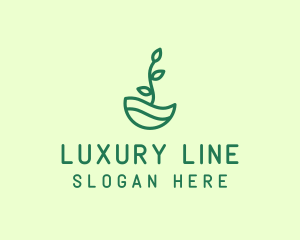 Green Natural Eco Plant logo design