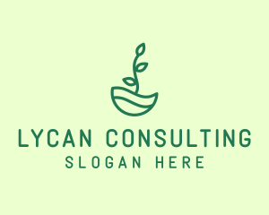 Green Natural Eco Plant logo design