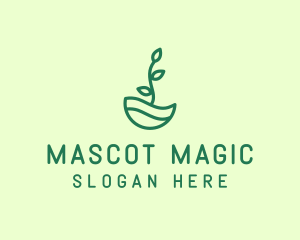 Green Natural Eco Plant logo design