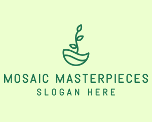 Green Natural Eco Plant logo design