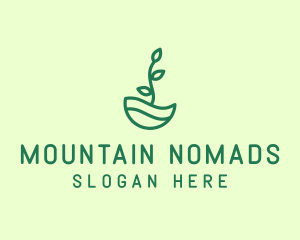 Green Natural Eco Plant logo design