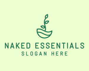 Green Natural Eco Plant logo design